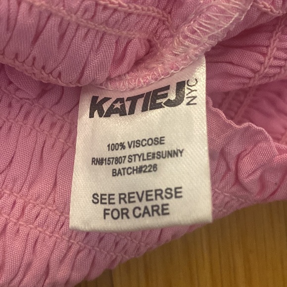 Katie J NYC Girls Pink Ruffled Top Size L - Picture 3 of 6